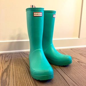 Hunter Boots Teal Green Blue Size 9